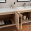 Meuble-lavabo mural 84 po avec double évier en acrylique renforcé Victoria-97880876