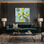 «Abstract Shapes», art mural vert sur toile 60-2026974187