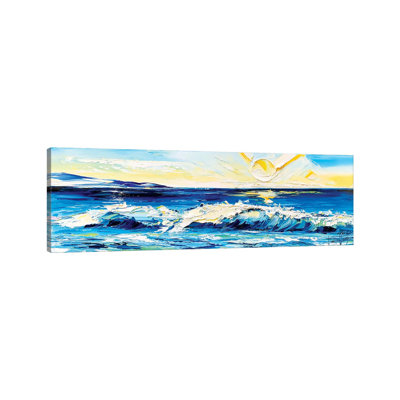 Ocean Caress 1 Piece Wrapped Canvas Panoramic Painting