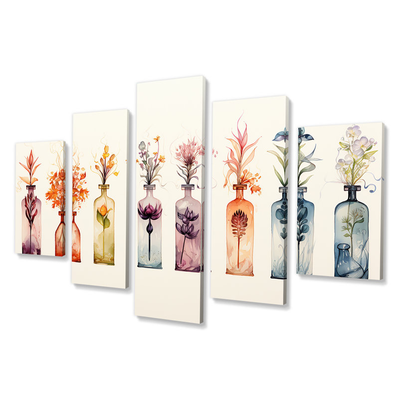 Aquarelle, Parfums floraux - Parfums, décoration murale multipanel