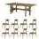 Solid wood ash unique dining table set