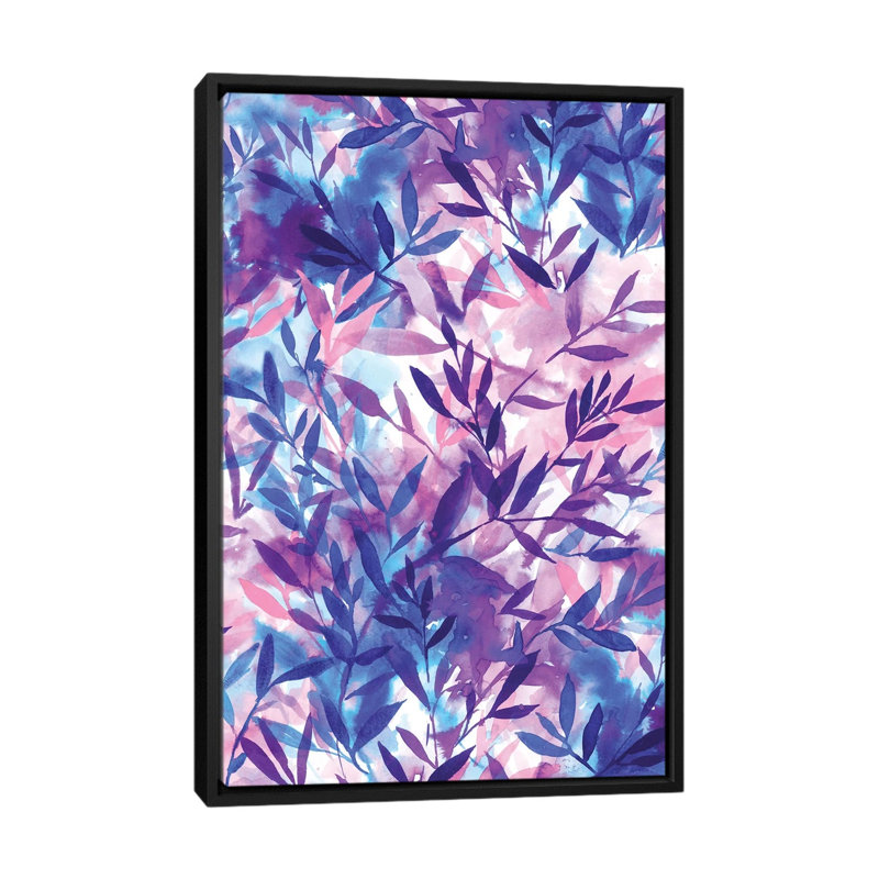 « changes mauve », impression sur toile, H 26 po x l 18 po x P 1,5 po, Toile avec cadre noir, Pas de tapis