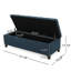 Banc de rangement avec repose-pieds, banc d'entrée, banc de bout de lit, repose-pieds pour chambre à coucher, bleu marine, 300 lb