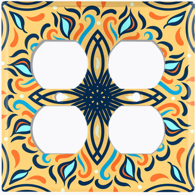 Patterned Duplex Outlet Standard Wall Plate