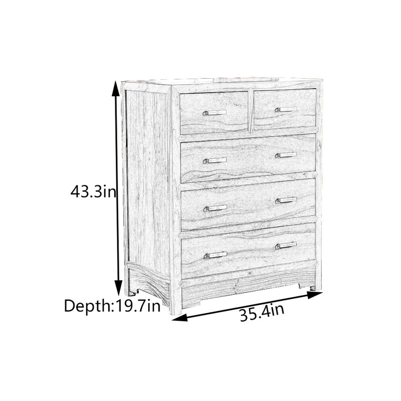 Five-drawer Hallway Cabinet