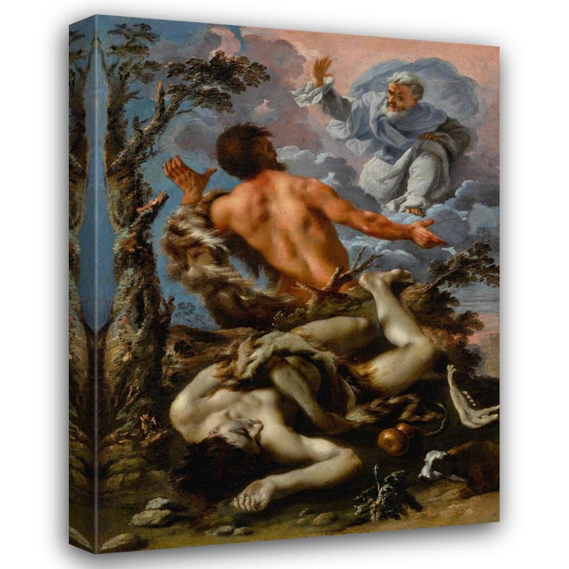 «Cain and Abel» par Alessandro Rosi - Art mural sur toile tendue avec châssis, H 24 po x l 17 po