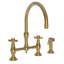 Fairfield Kitchen Bridge Faucet with Side Spray-1260315146
