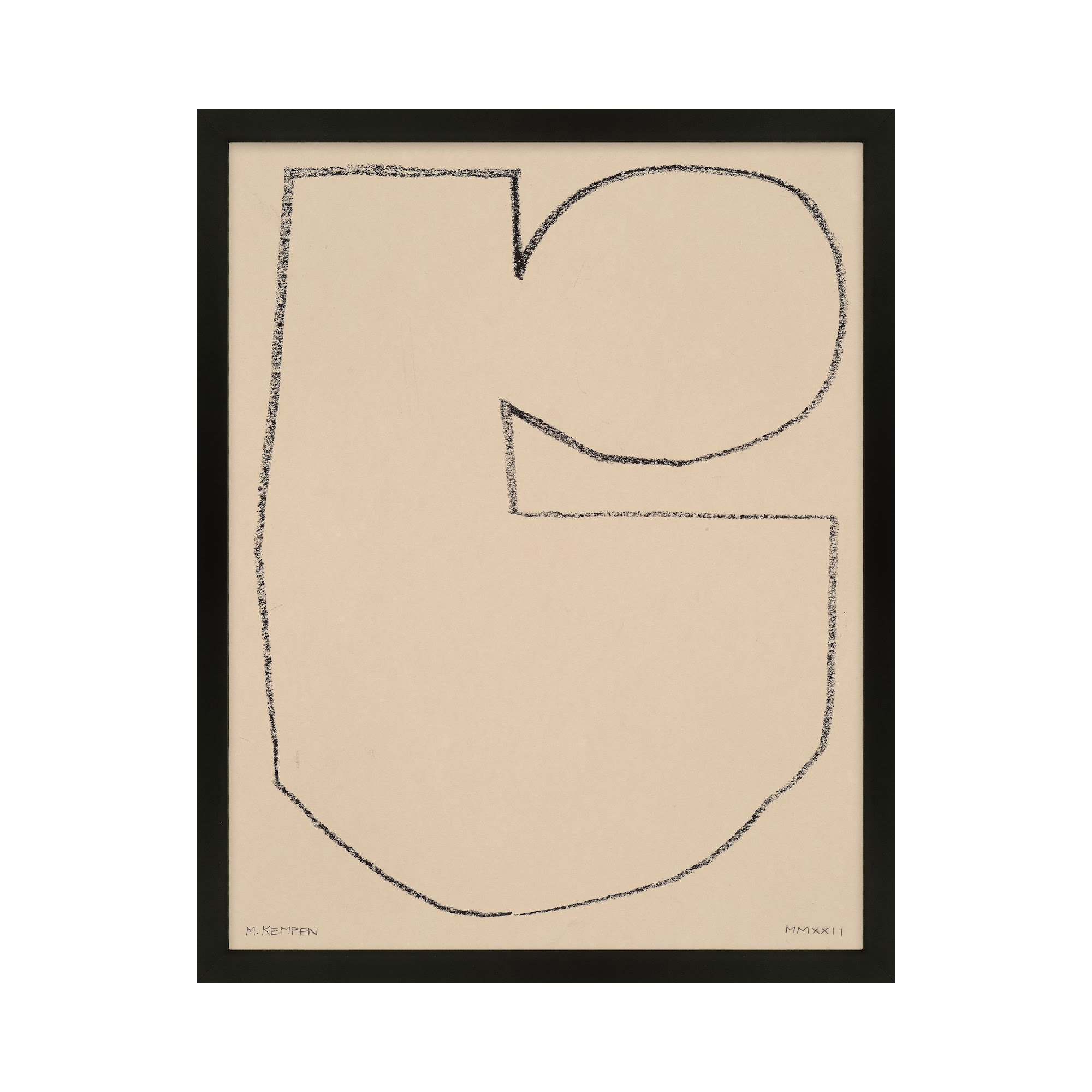 Outlines 5 by Michael Kempen, 24" W x 30" H, Black Framed