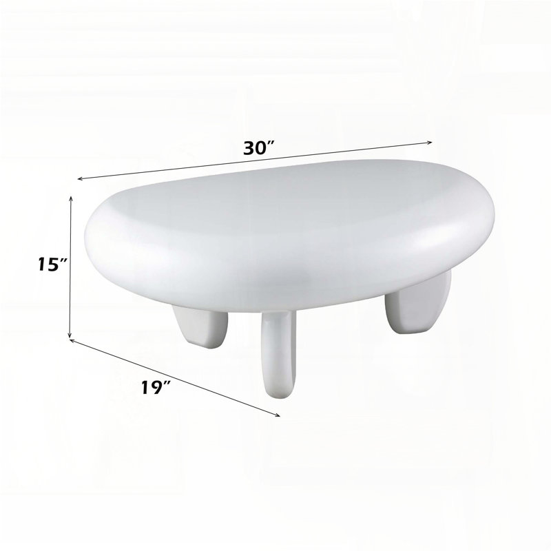 Table de bout blanche ultrabrillante