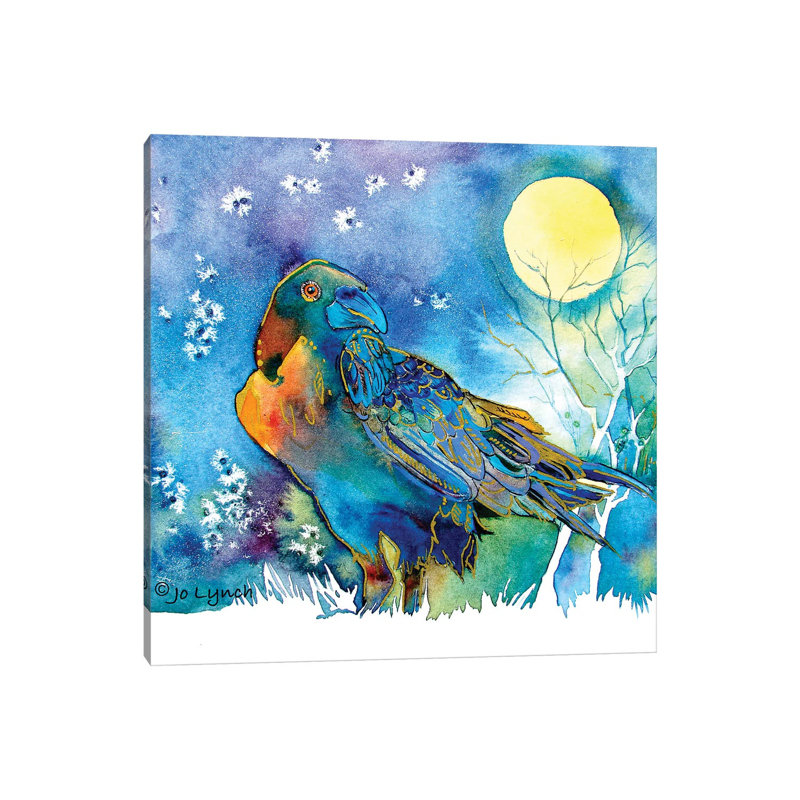 Raven Moon by Jo Lynch - Wrapped Canvas Gallery-Wrapped Canvas Giclée, 45.72 cm H x 45.72 cm W x 3.175 cm D