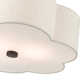 Copper 3 Light Linen Blend Semi Flush Mount
