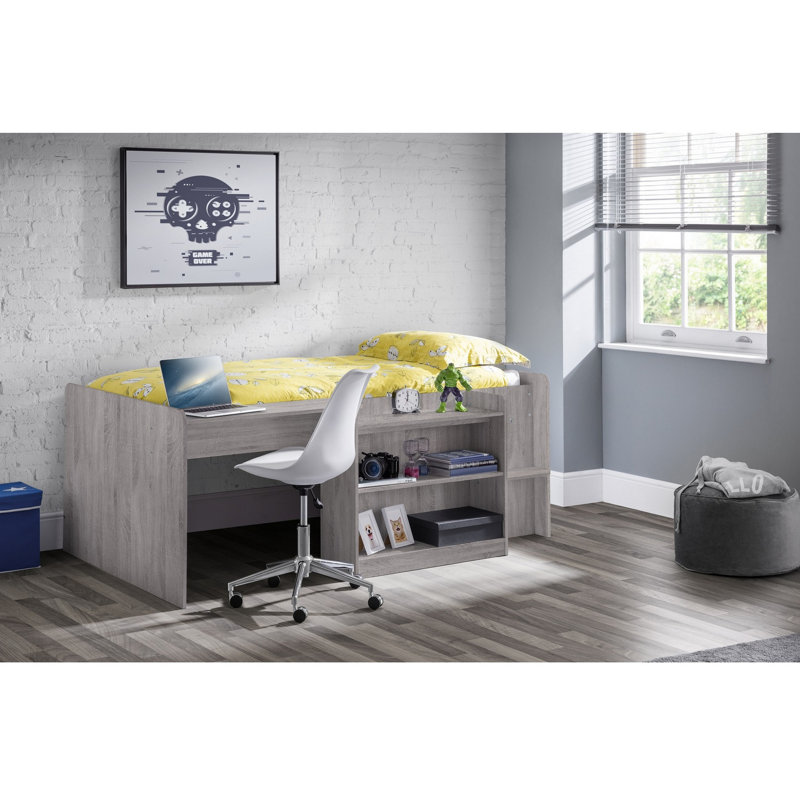 Uxbridge Single (3') Mid Sleepers with Storage Included, Grey Oak