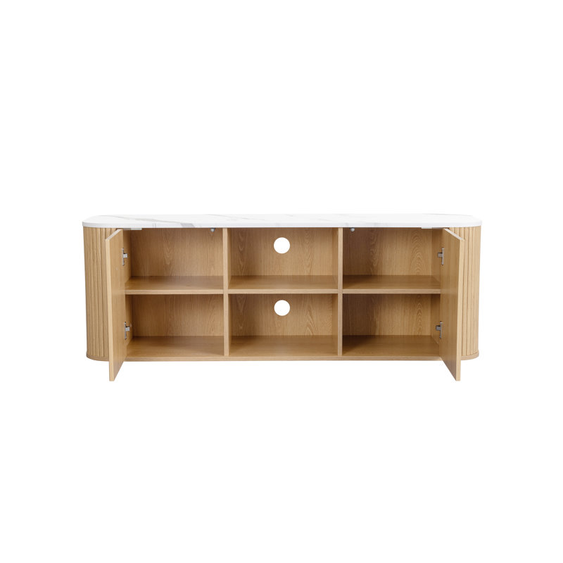 RUSSO LARGE TV UNIT, Oak Wood