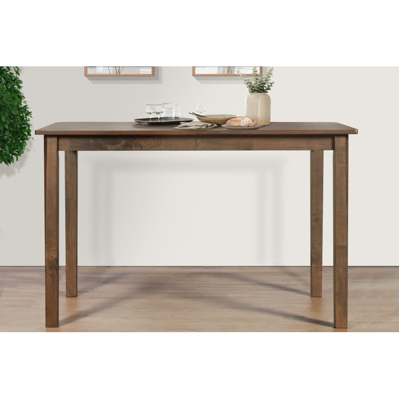 Solid Wood Base Dining Table, Brown