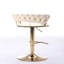 Ensemble de 2 tabourets de bar, avec repose-pieds chromé et base pivotante réglable en hauteur, revêtement en velours et pieds réglables. Tabouret de bar simple.