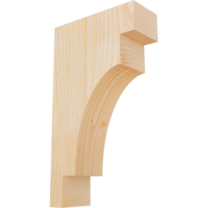 Mediterranean Corbel, 18" H x 4" W x 10" D, Douglas Fir, Rough Sawn