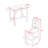 Bibeta 3 - Piece Extendable Trestle Dining Set, Wood Table with Drop Leaf and Upholstered Chairs-1438325774-1438325773-1438325772