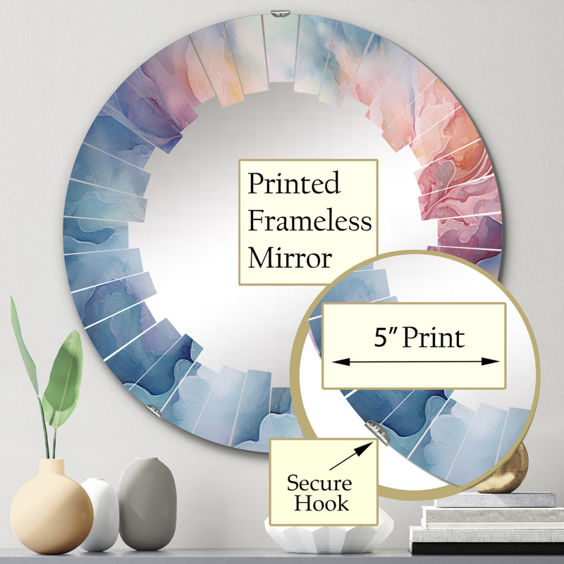 Miroir mural rond Biddie, 24 po x 24 po