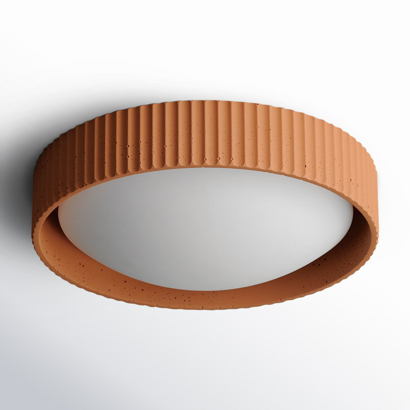 Carran Acrylic LED Flush Mount, Terra Cotta