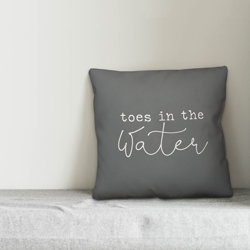 Outdoor Throw Pillow, Gray/White, 20" x 20"