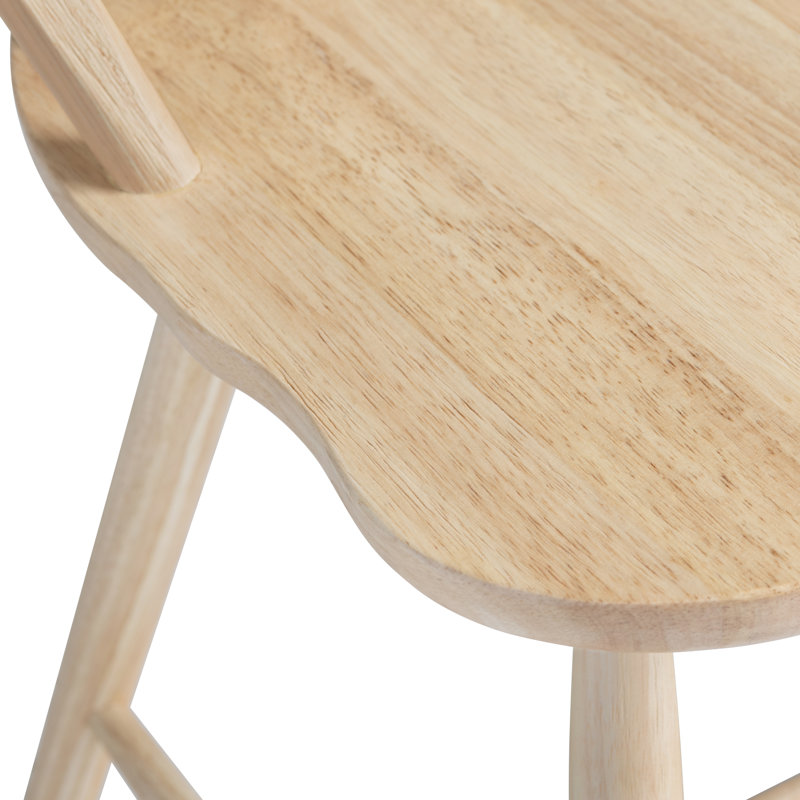 Blouson Solid Wood Side Chair, Natural Brown
