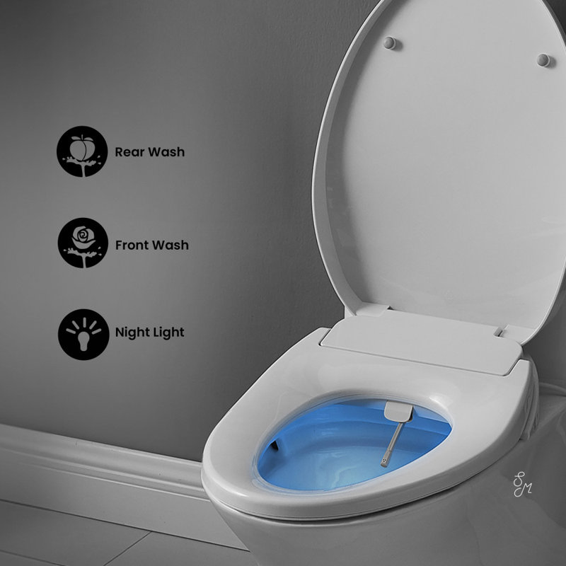 Toilette allongée une pièce à double chasse 1,1 / 1,6 GPP avec siège intelligent St. Tropez