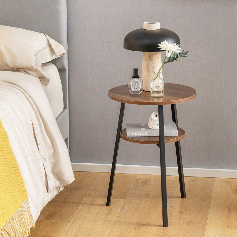 Table de bout avec rangement Gateview, Noyer