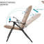 Ensemble de chaise inclinable avec coussin Shoshana-1833247252