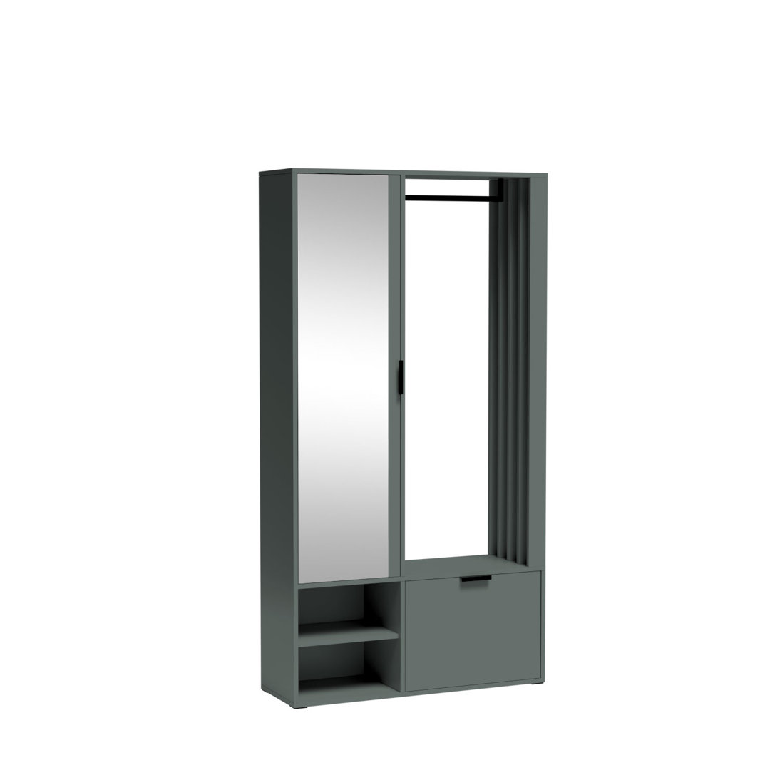 Entrance Wardrobe MELO Hall Tree 100cm Wide with Shoe Storage