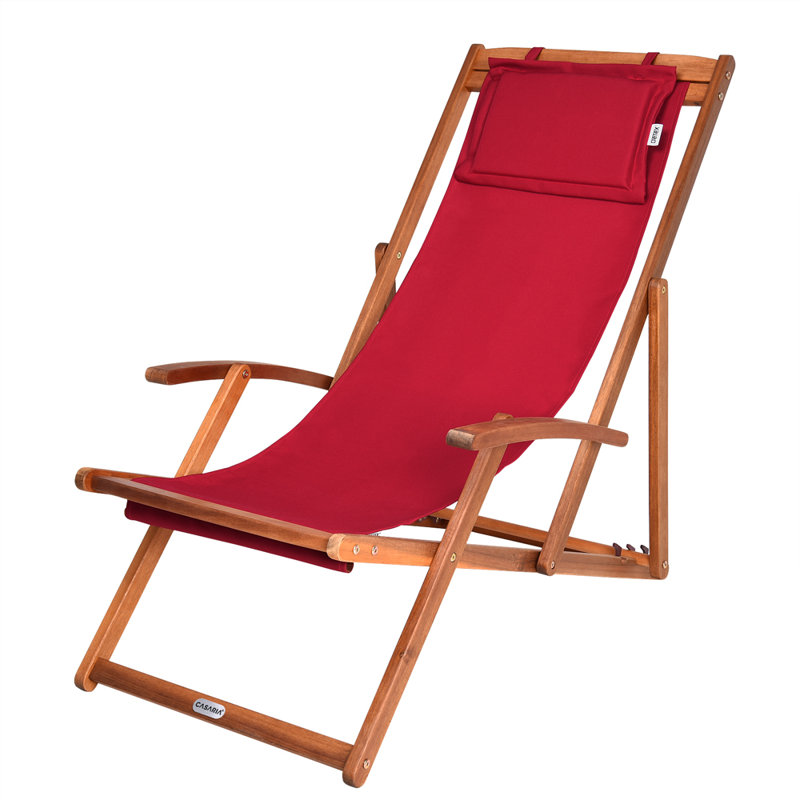 37.01cm Long Reclining Single Chaise, Red
