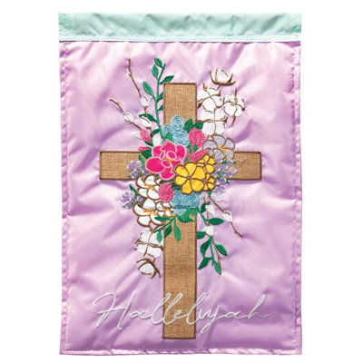 Double Sided 18'' H x 13'' W Cotton Easter Garden Flag
