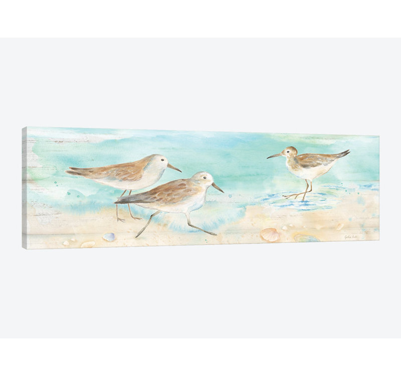 «Sandpiper Beach Panel», impression sur toile, H 12 po x l 36 po x P 1,5 po, Toile tendue