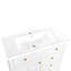 Lavabo de salle de bain encastré en céramique blanche 35,6 po, meuble-lavabo à simple cuve (armoire non incluse)