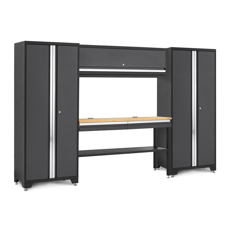 Ensemble de rangement complet 5 pièces Bold Series, Gris / bambou