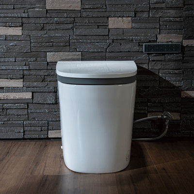 Toilette intelligente avec score de chasse de 1 000 g MaP, bouclier en mousse, sécheuse mobile, chasse occultante, hauteur confort ADA, ouverture et fermeture automatiques, capteur de pied, siège chauffant