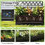 Jardinière en métal avec treillis et roues, H 73 po x l 47 po x P 15 po, jardin surélevé avec écran d'intimité pour plantes grimpantes, patio et terrasse