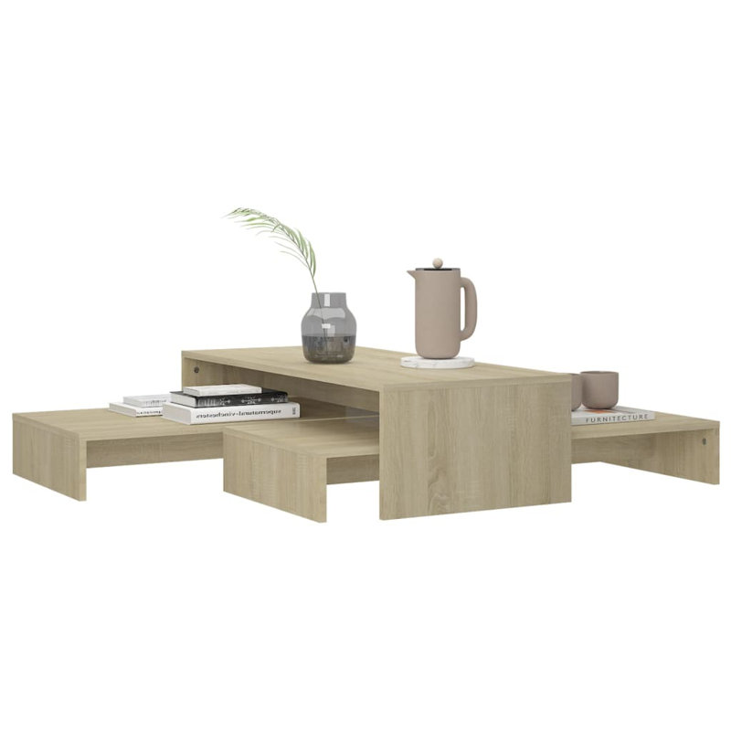Godber Extendable Sled Coffee Table with Storage, Sonoma Oak