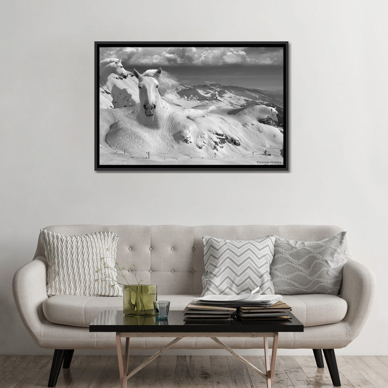 «Icy Studs», impression sur toile tendue encadrée, Toile avec cadre noir, Pas de tapis, H 18 po x l 26 po x P 1,5 po