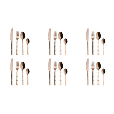 Excelsa Bambu' Copper Cutlery Set 24 Pieces