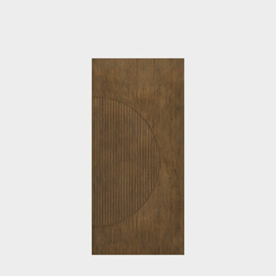 80" Lunara Slab Only Mahogany Flush Panel Door - Contemporary, Modern, Unfinished