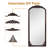 Alexiyah Arch Wood Mirror Ornate Full Length Accent Wall Mirror-1685917102-1685917103