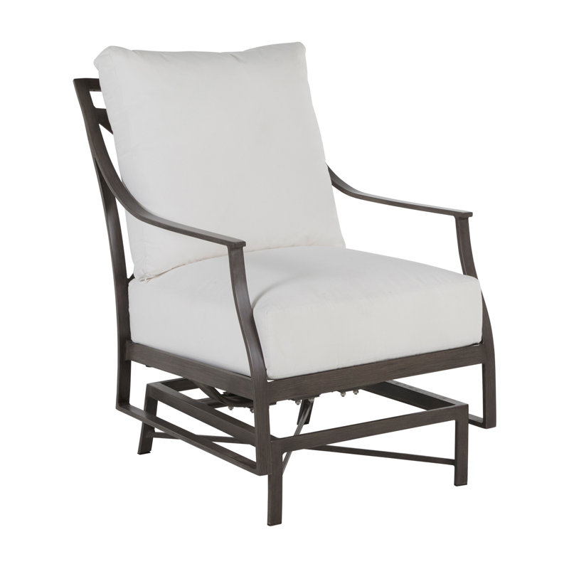 Chaise de patio avec coussins Monaco, Gris ardoise, Lin colombe, No Welt + Dream Fill