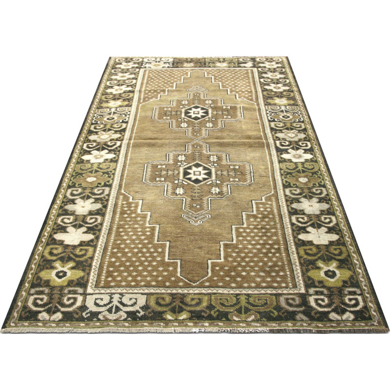 One-of-a-Kind 3'9" X 6'3" 1960s Wool Area Rug in