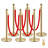 VEVOR 37.4'' H x 60'' W Stainless Steel Stanchion System