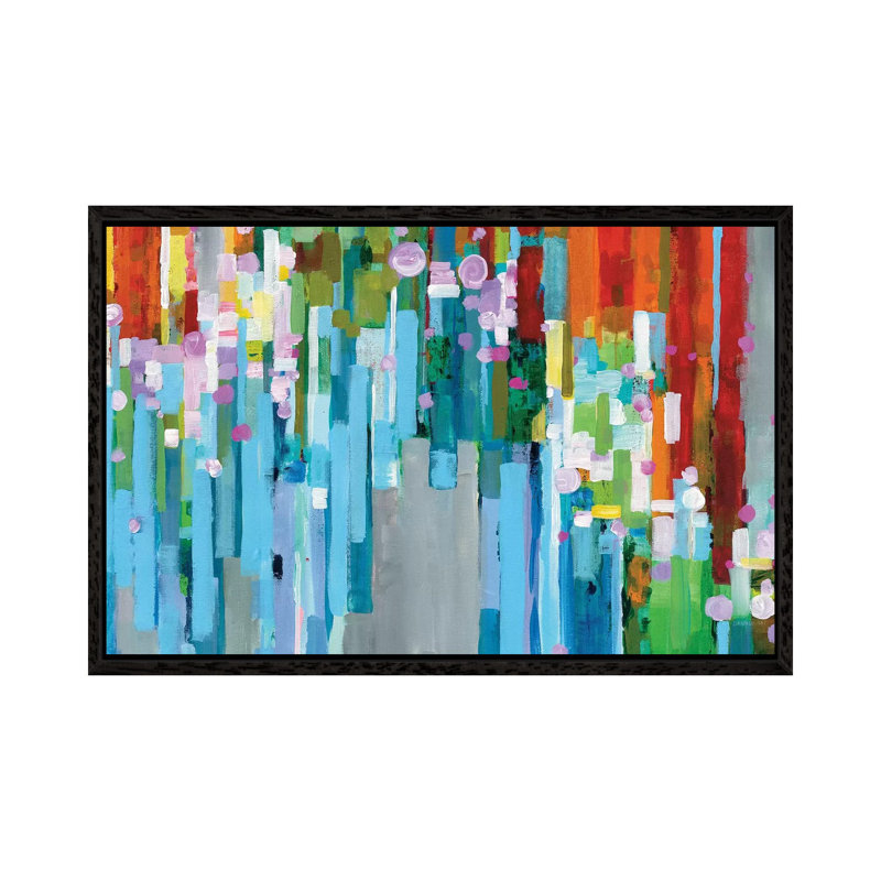 Rainbow Of Stripes In Zoom by Danhui Nai - Gallery-Wrapped Canvas Giclée on Canvas, Black Framed, 101.6 cm H x 66.04 cm W