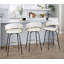 Tabourets de bar en métal à hauteur fixe 30 po avec repose-pieds rond Loehr-100480874-129937257-129937258