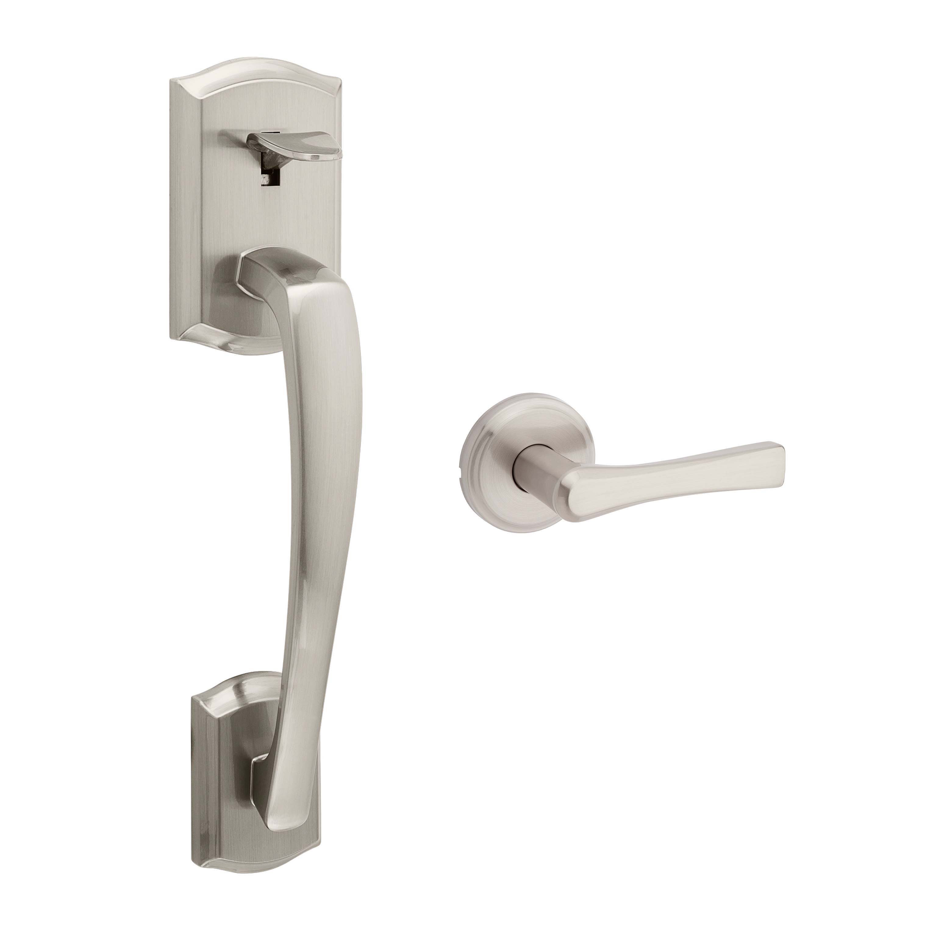 Weiser Prescott X Katella (Handleset Minus Deadbolt) Handleset In Satin