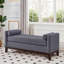 Grand repose-pieds rembourré en tissu Boucle avec coussins, banc de fenêtre rembourré confortable pour le salon, banc de hall d'entrée gris foncé-129931551