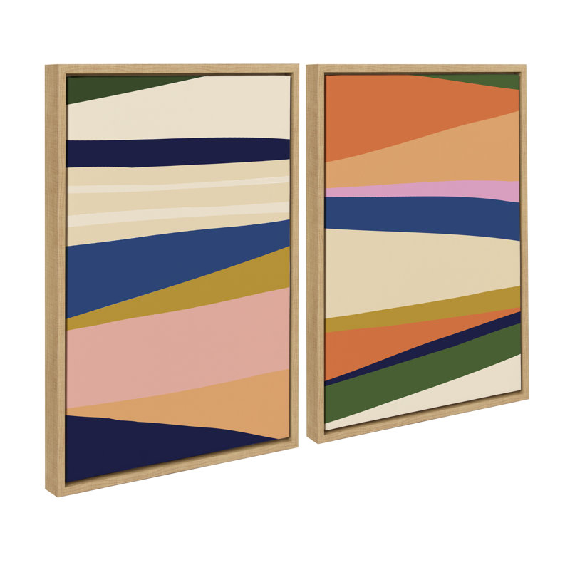 Boho Max 1 and 2 par The Creative Bunch Studio, ensemble d'art mural sur toile encadrée
