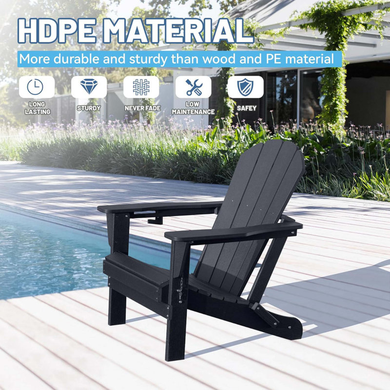 Chaise Adirondack, Noir
